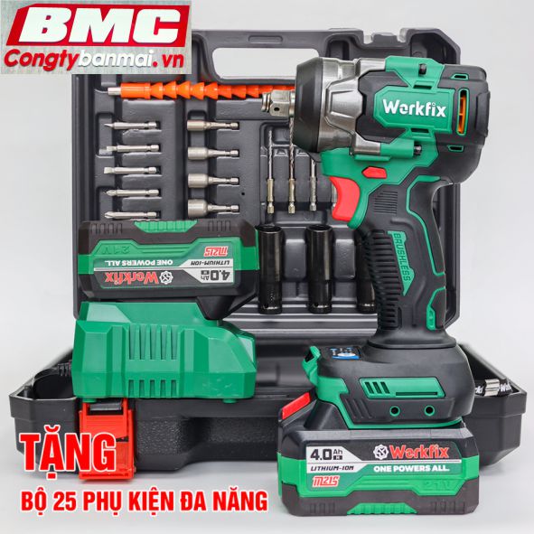 Máy siết bu lông dùng pin 1/2 inch Workfix WF-IW470N