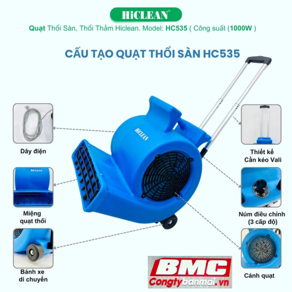 Máy thổi sàn công nghiệp HiClean HC-535