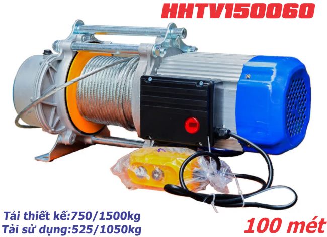 Máy tời điện Kyoto 750/1500kg HHTV150030 100 met cáp