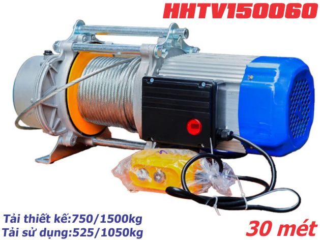 Máy tời điện Kyoto 750/1500kg HHTV150030 30m cáp