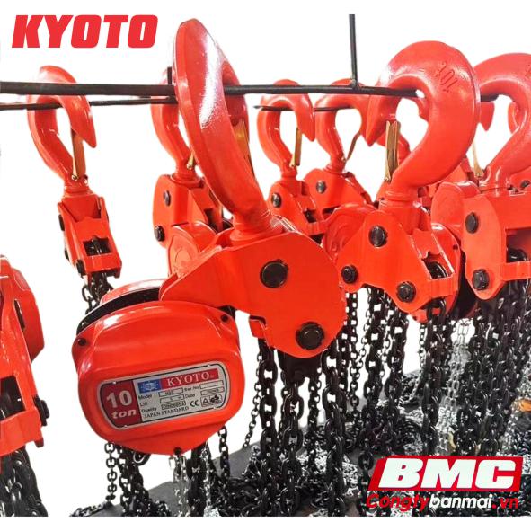 Pa lăng xích kéo tay Kyoto 10 tấn 5 mét HSC10050