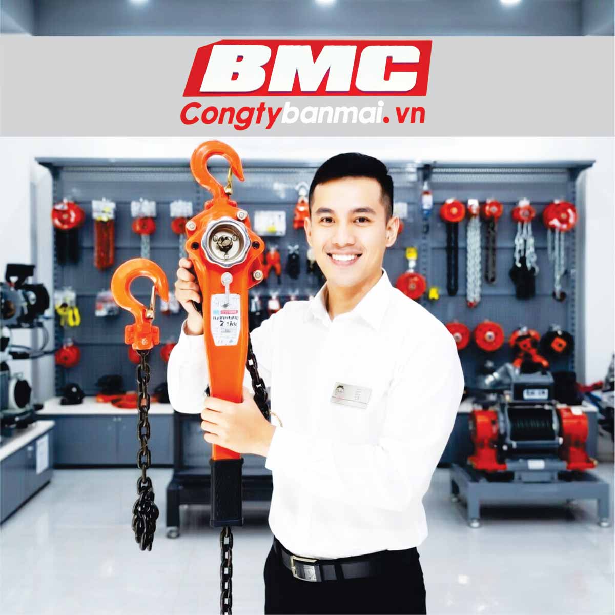 Pa lăng xích lắc tay 2 tấn x 1,5 mét VA-A200