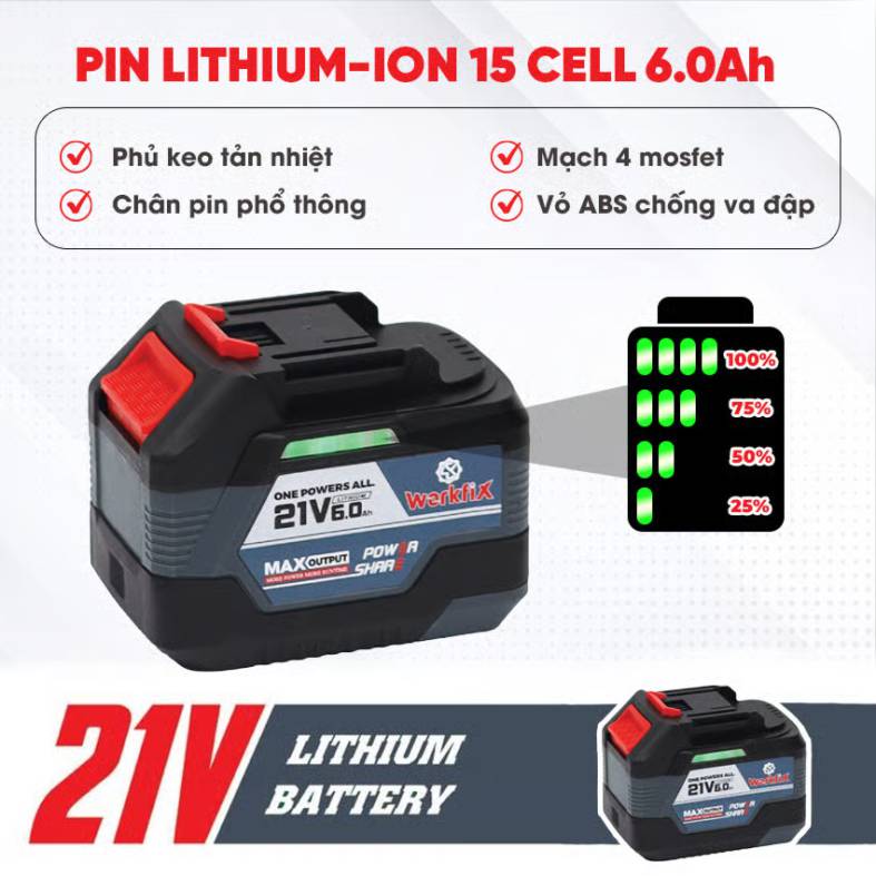 Pin của Workfix WF-AG11000G