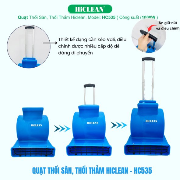Quạt thổi sàn HiClean HC-535 công suất 1000W