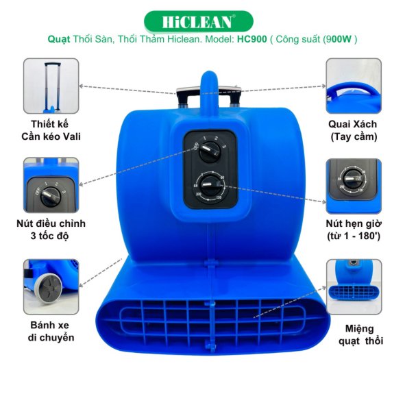Quạt thổi sàn HiClean HC900 công suất 900W