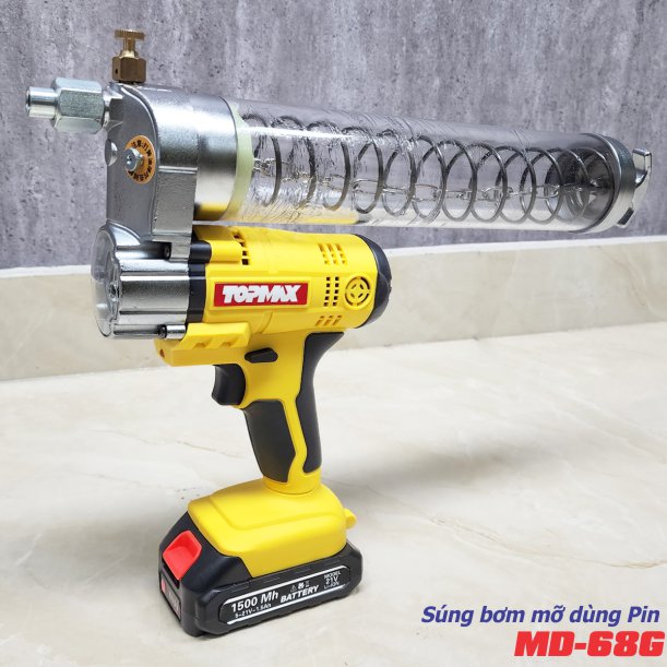 Súng bơm mỡ dùng Pin TOPMAX MD-68G