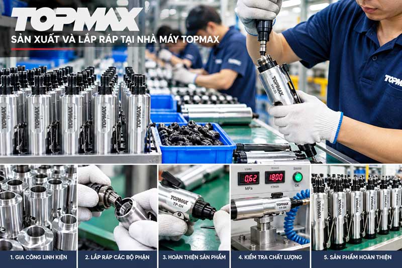 Súng siết vít TP-5H đang được lắp ráp tại nhà máy