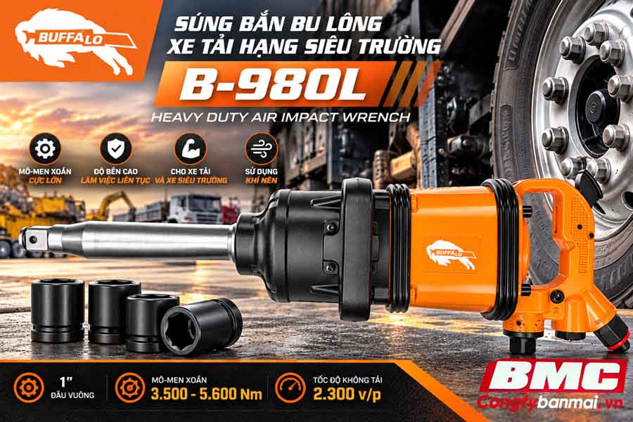 Súng xiết bulong hơi 1 inch B-980L
