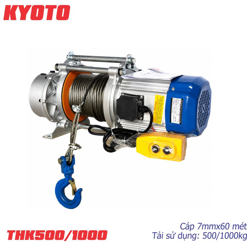 Tời điện đa năng THK500/1000 cáp dài 60 mét