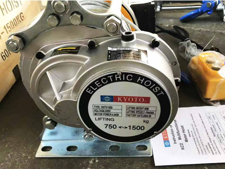 tời điện Kyoto 750/1500kg cáp 30 mét