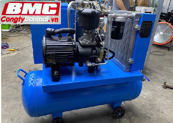 Ứng dụng máy nén khí trục vít di động 7.5kw biến tần G10A
