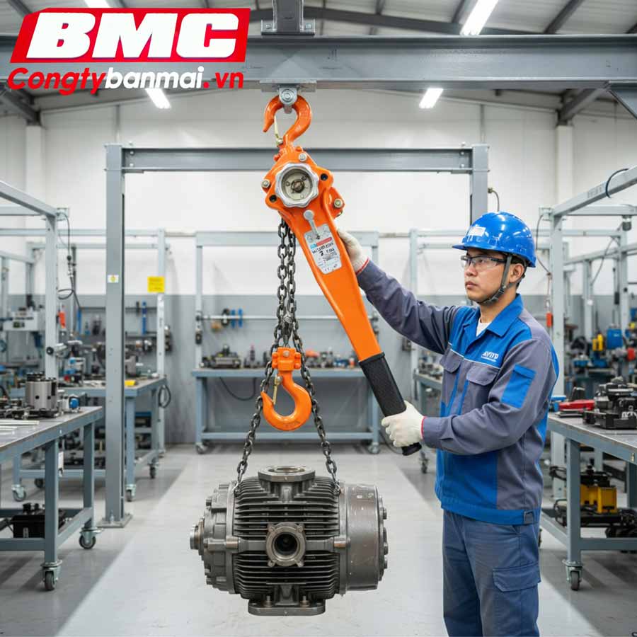 Ứng dụng thực tế của pa lăng xích lắc tay kyoto 2 tấn x 1,5 mét VA-A200