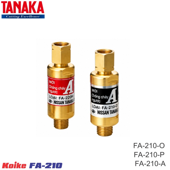 Van chống cháy ngược cho thiết bị hàn cắt oxy gas Tanaka FA-210