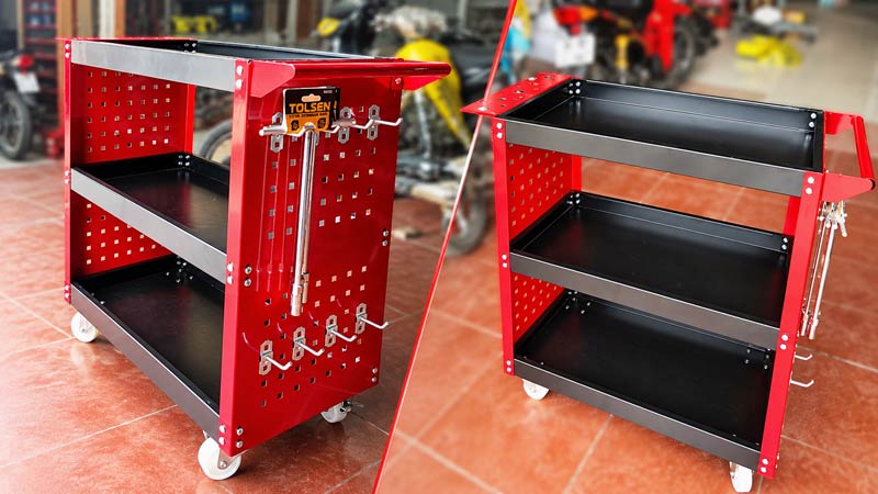 Xe đẩy dụng cụ 3 ngăn JS-2A