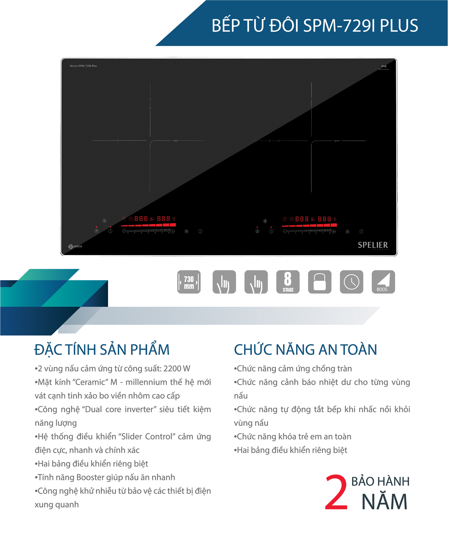 729iplus 1 - Bếp từ Spelier SPM-729i Plus