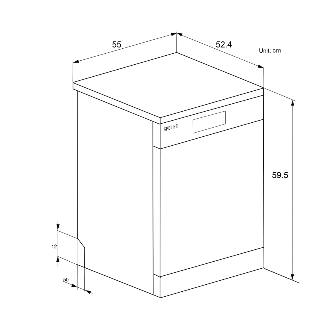 sp 08 dw detal - Máy rửa bát Spelier SP-08DW