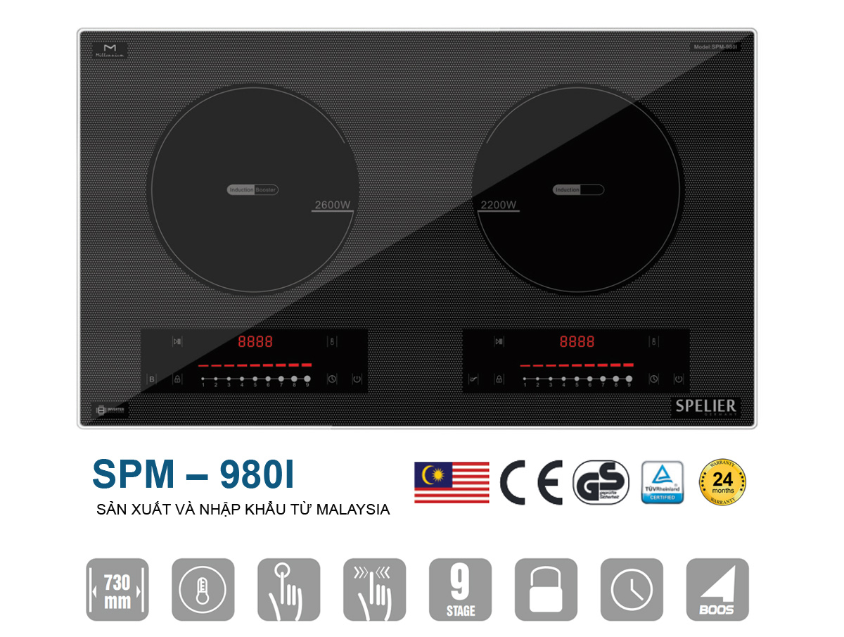 Bếp từ Spelier SPM-980i spm 980i 1 - Bếp từ Spelier SPM-980i