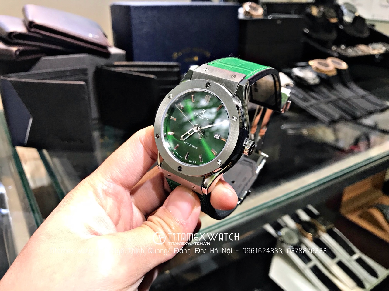 Ma Sp Hb22 Hublot Classic Fusion Titanium Green Titamex Watch