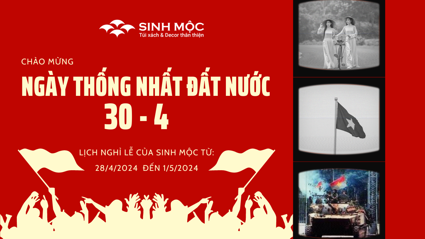 Sinh Mộc thông báo lịch nghỉ lễ 30/4