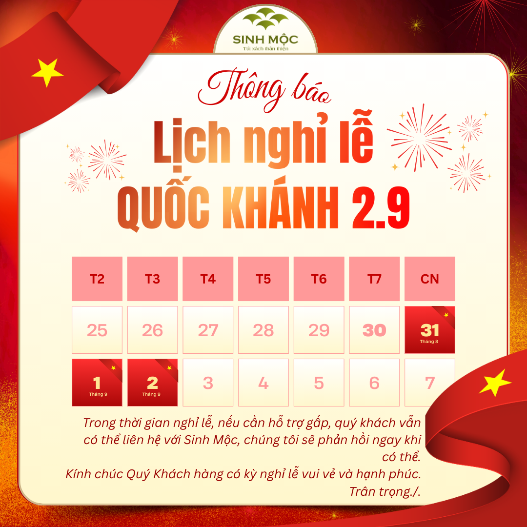 🎉 THÔNG BÁO NGHỈ LỄ QUỐC KHÁNH 2/9 🎉
