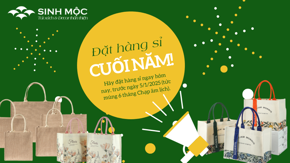 🎉 THÔNG BÁO ĐẶT HÀNG SỈ CUỐI NĂM - SINH MỘC 🎉