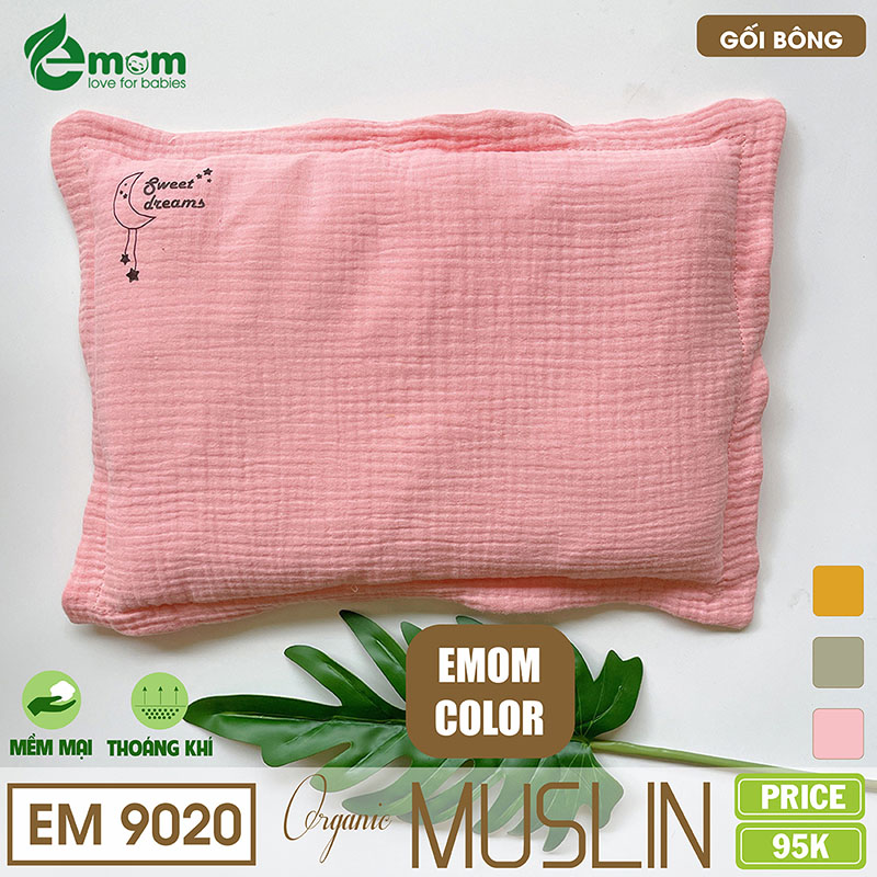 Gối bông muslin EMOM COLOR