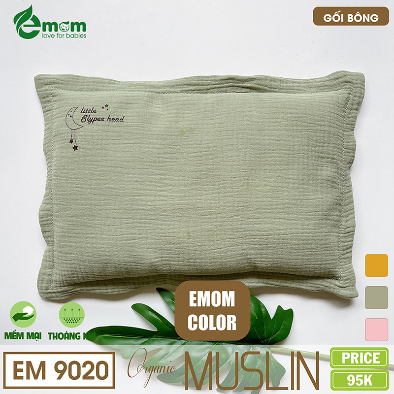 Gối bông muslin EMOM COLOR