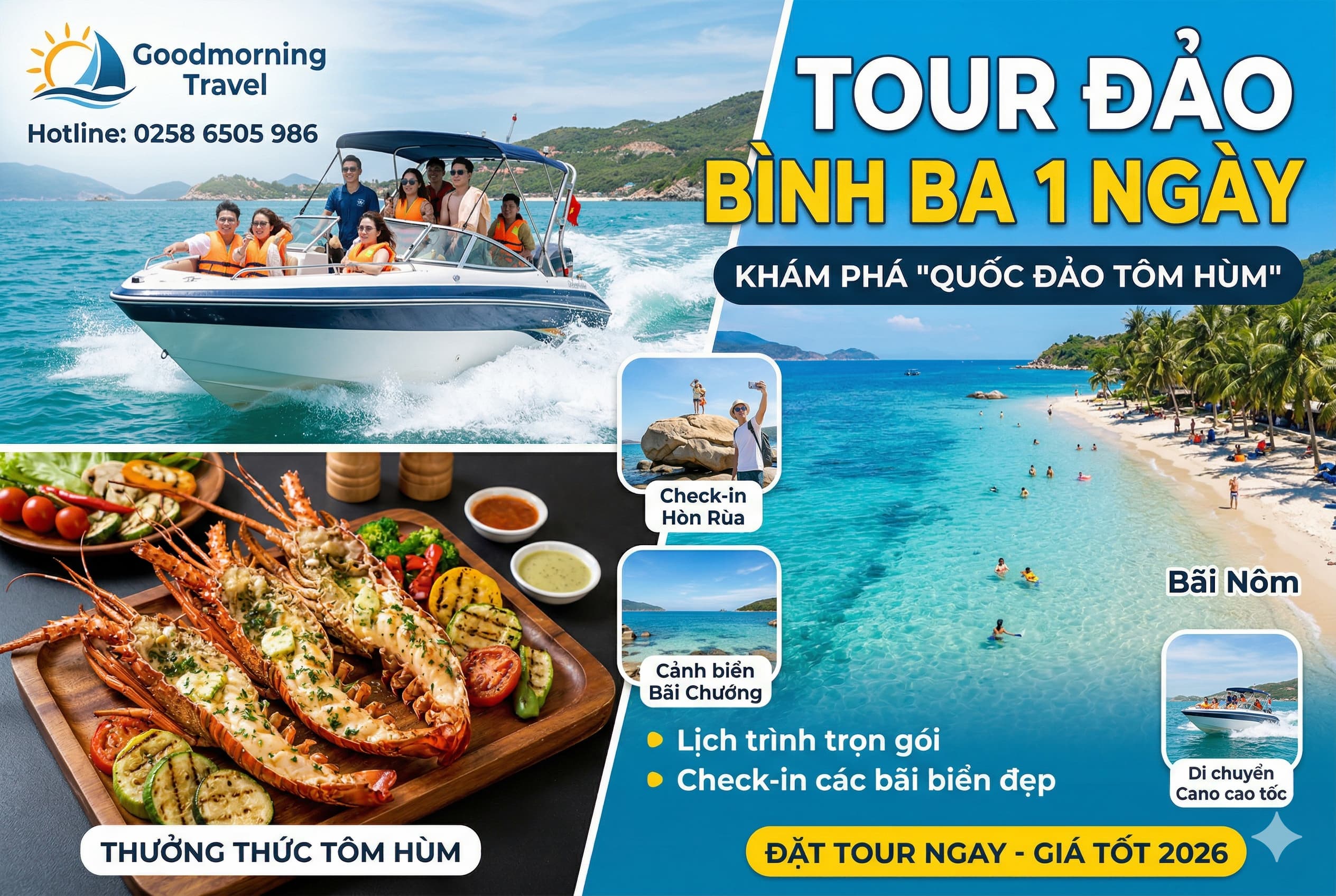 TOUR ĐẢO BÌNH BA 1 NGÀY: KHÁM PHÁ QUỐC ĐẢO TÔM HÙM HOANG SƠ