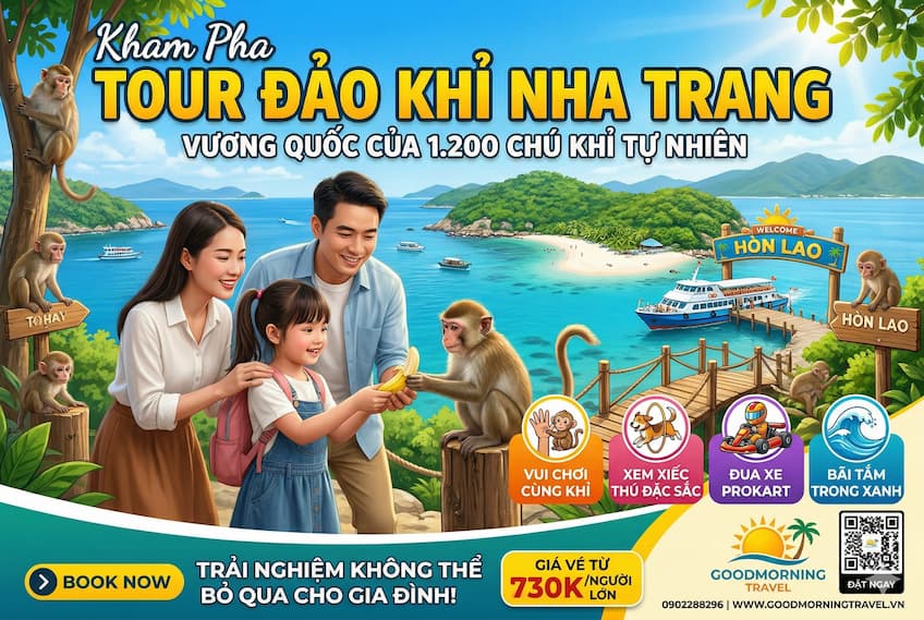 KHÁM PHÁ TOUR ĐẢO KHỈ NHA TRANG 2026: KINH NGHIỆM ĐI 
