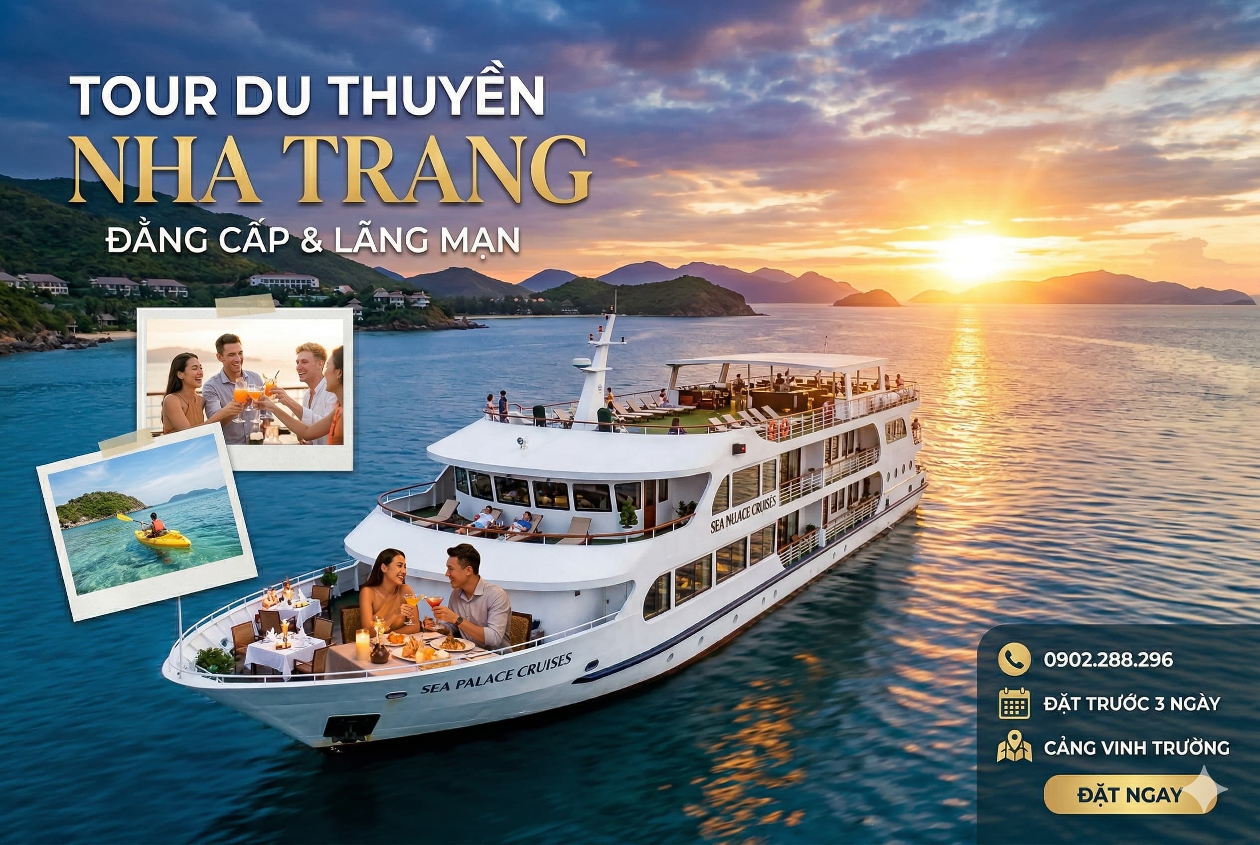 Tour Du Thuyền Nha Trang: Trải Nghiệm Đẳng Cấp 5 Sao Giữa Lòng Vịnh Biển