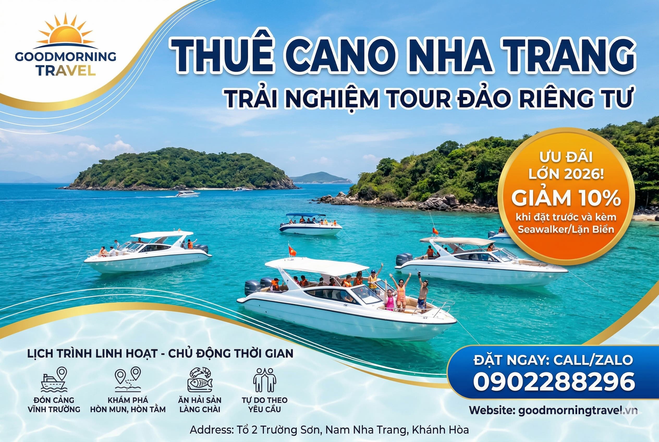Thuê cano du lịch Nha Trang