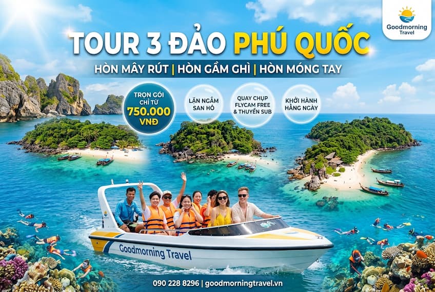 Tour 3 đảo Phú Quốc