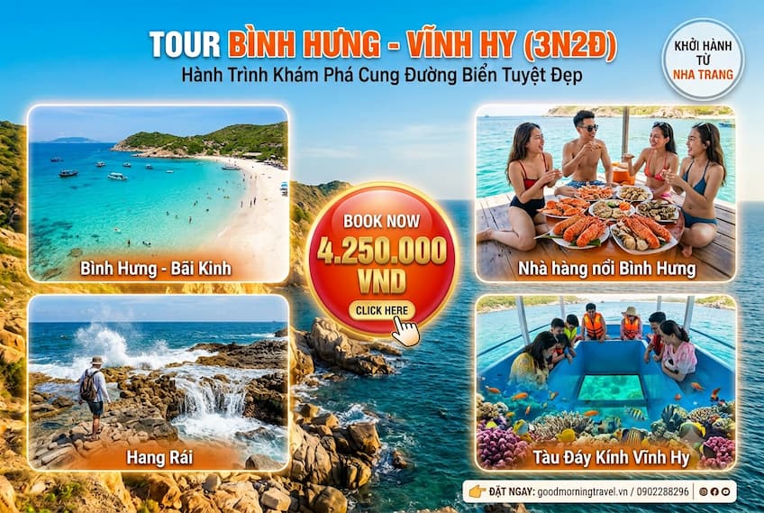 Tour Bình Hưng - Vĩnh Hy 3 ngày 2 đêm