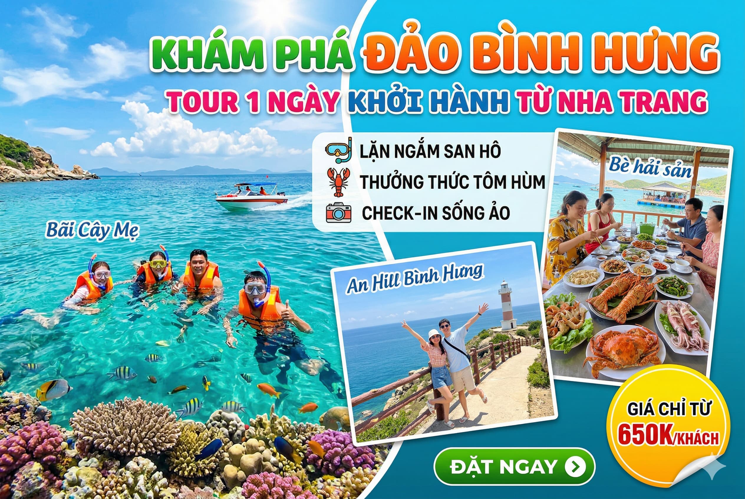 Tour đảo Bình Hưng 1 ngày