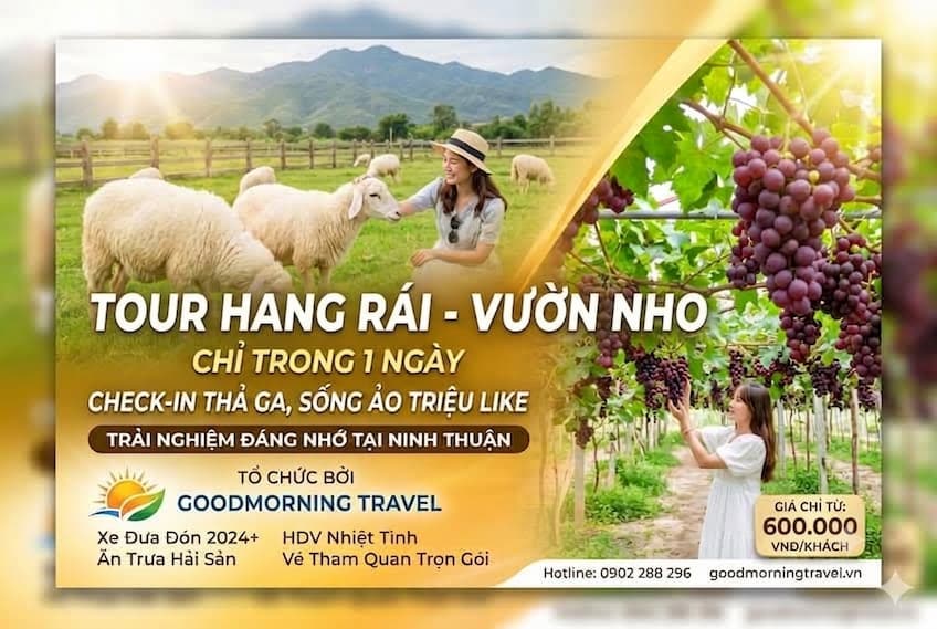 Tour Hang Rái - Vườn Nho 1 ngày