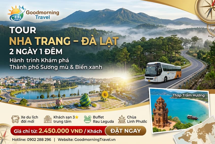 Tour Nha Trang - Đà Lạt 2 ngày 1 đêm