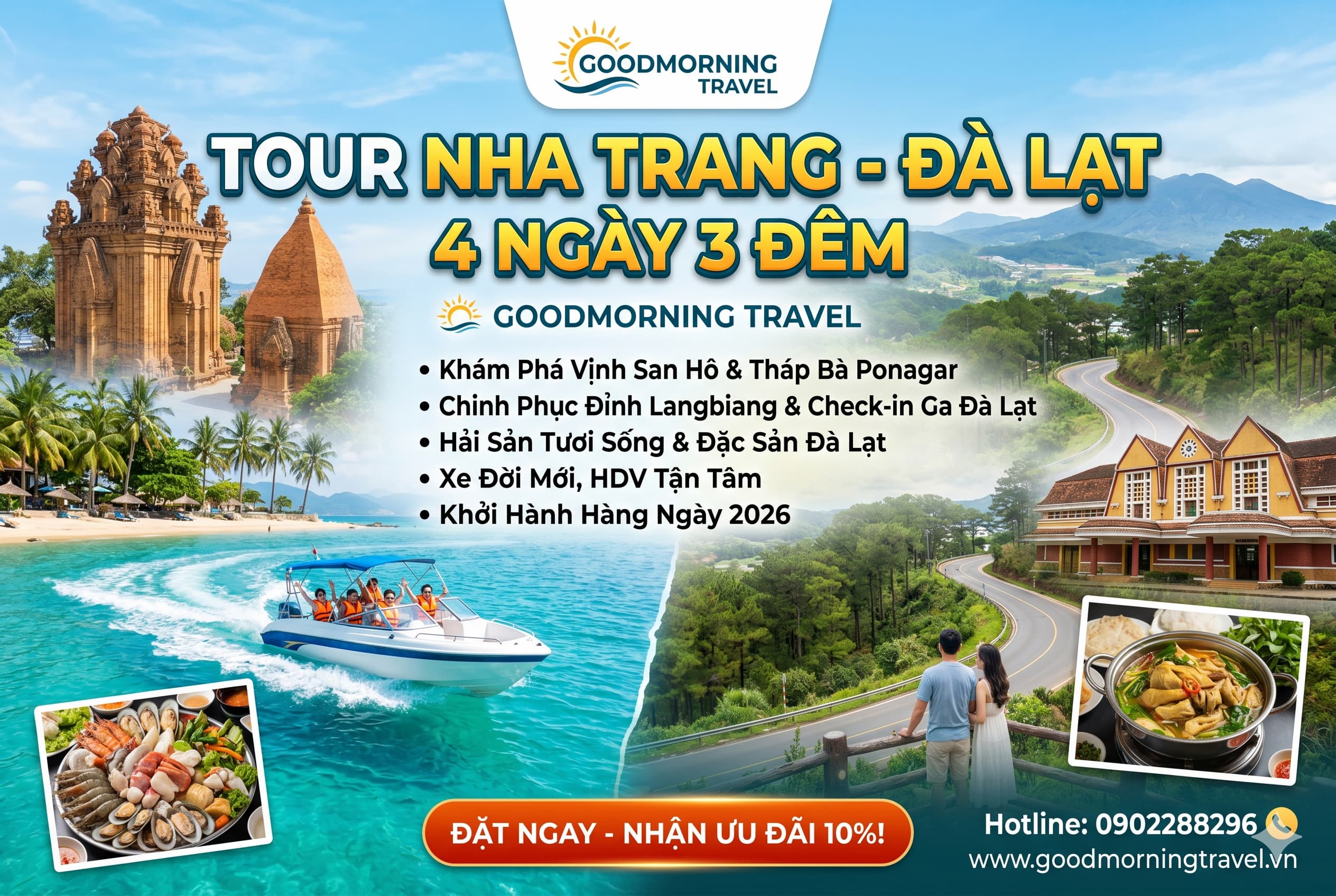 Tour Nha Trang - Đà Lạt 4 ngày 3 đêm