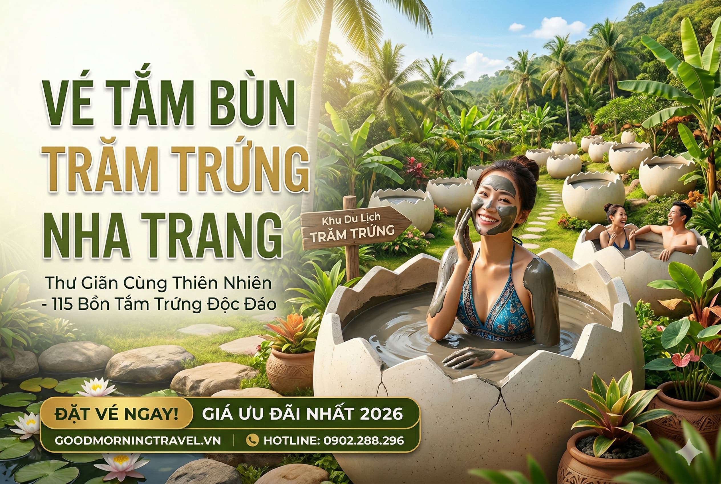 Vé tắm bùn Trăm Trứng Nha Trang