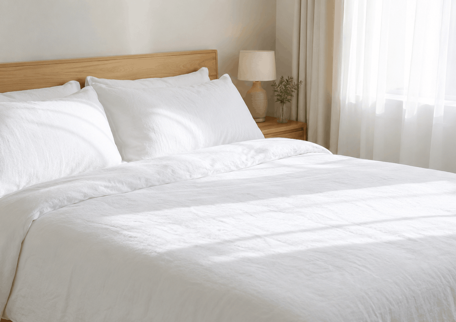 Bộ drap chăn ga sạch sẽ sau khi giặt đúng cách