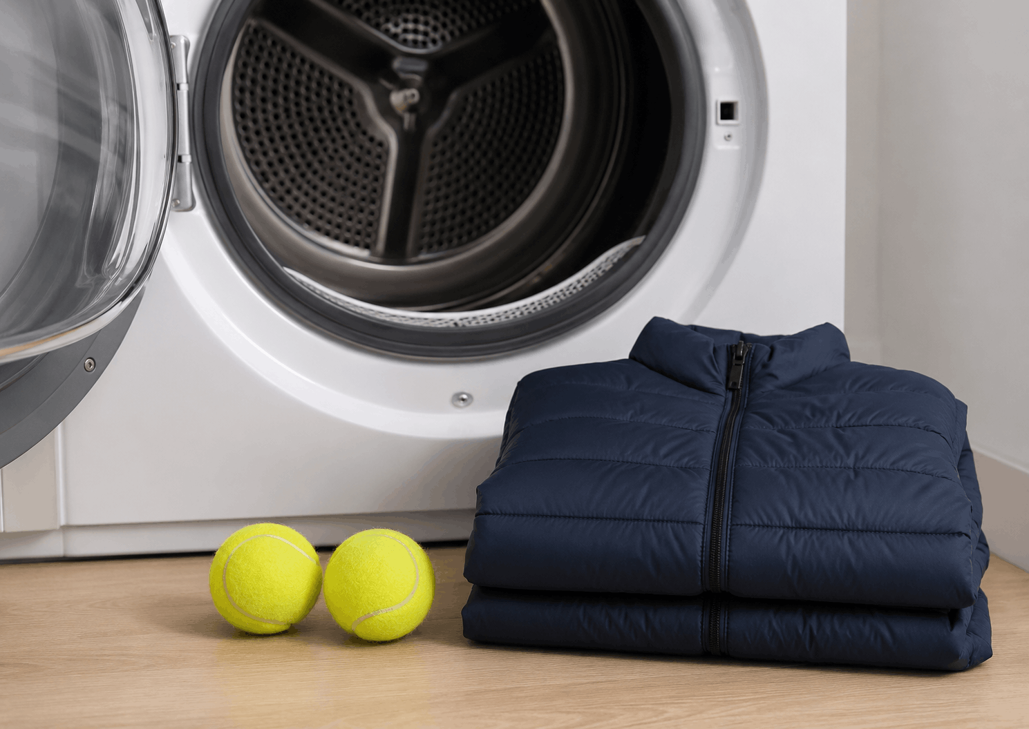 Tennis ball giúp phá cụm lông vũ trong máy sấy