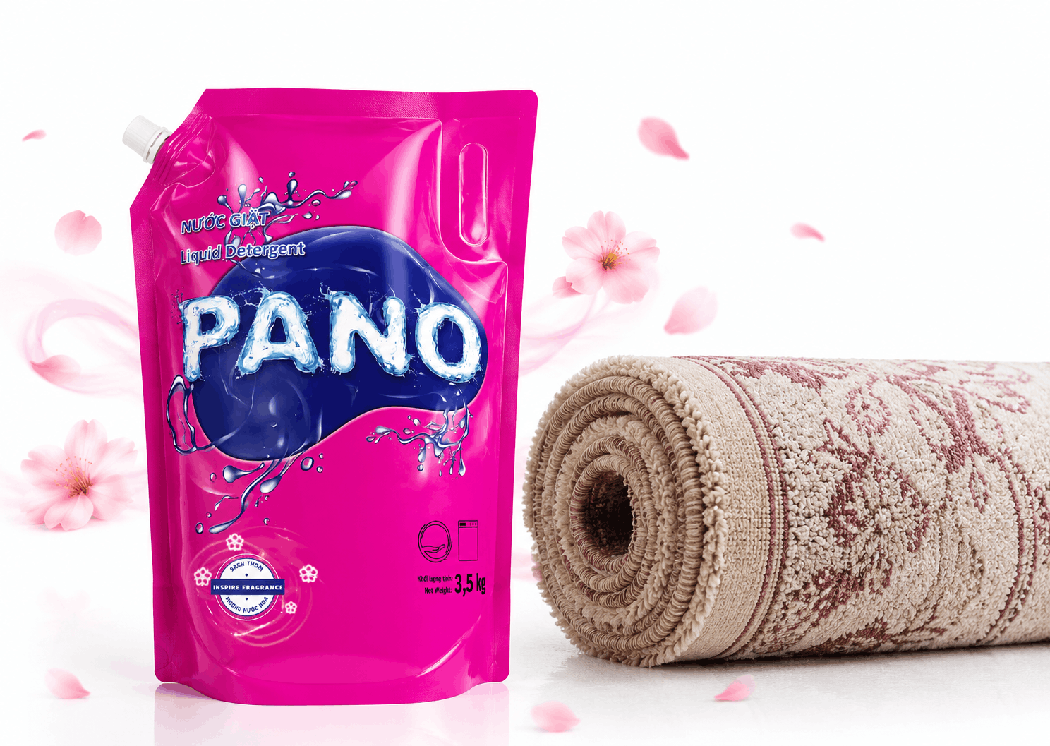 Nước giặt Pano phù hợp giặt thảm