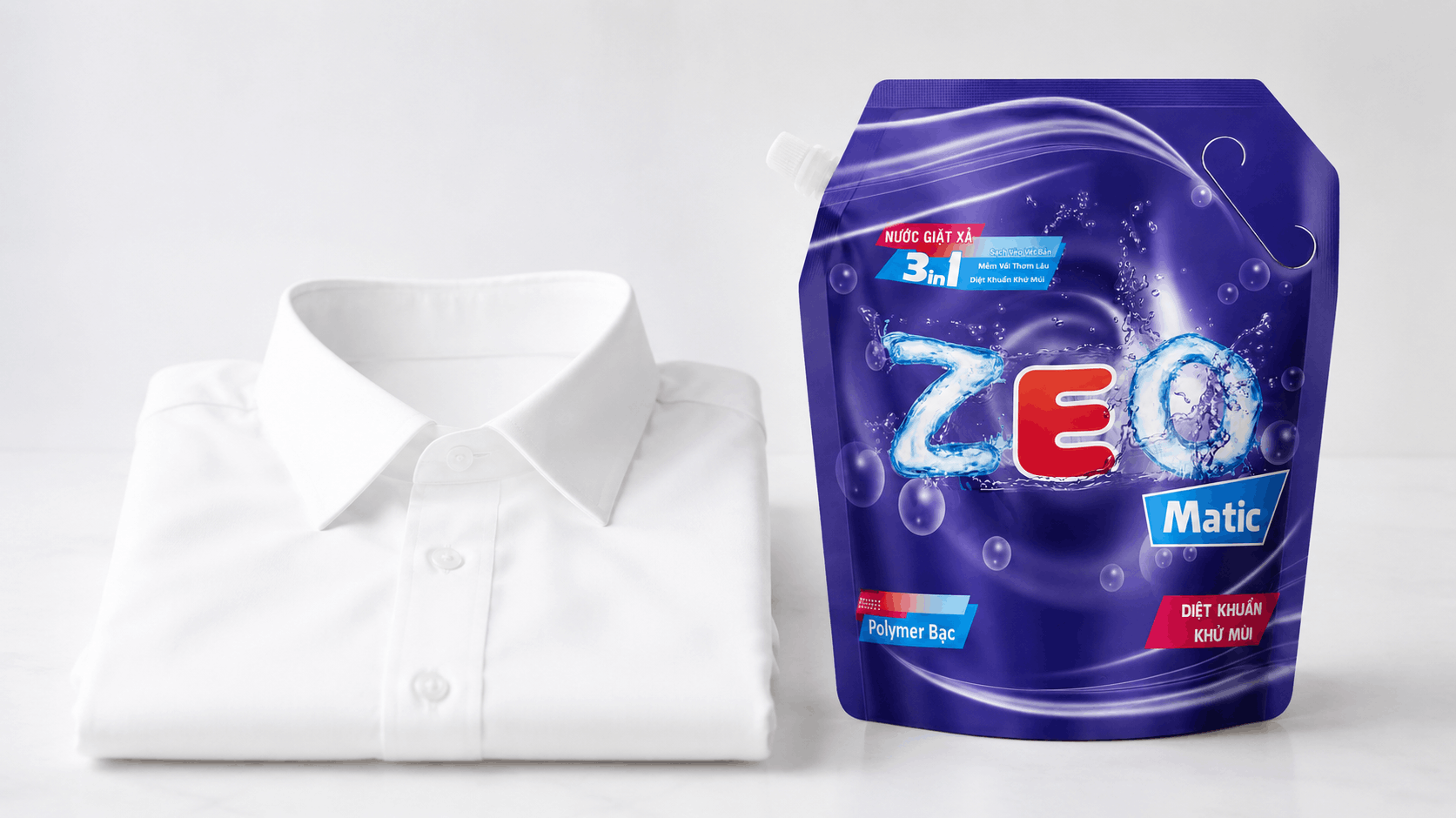 nước giặt ZEO có Zeolite hỗ trợ tẩy cặn khoáng chất