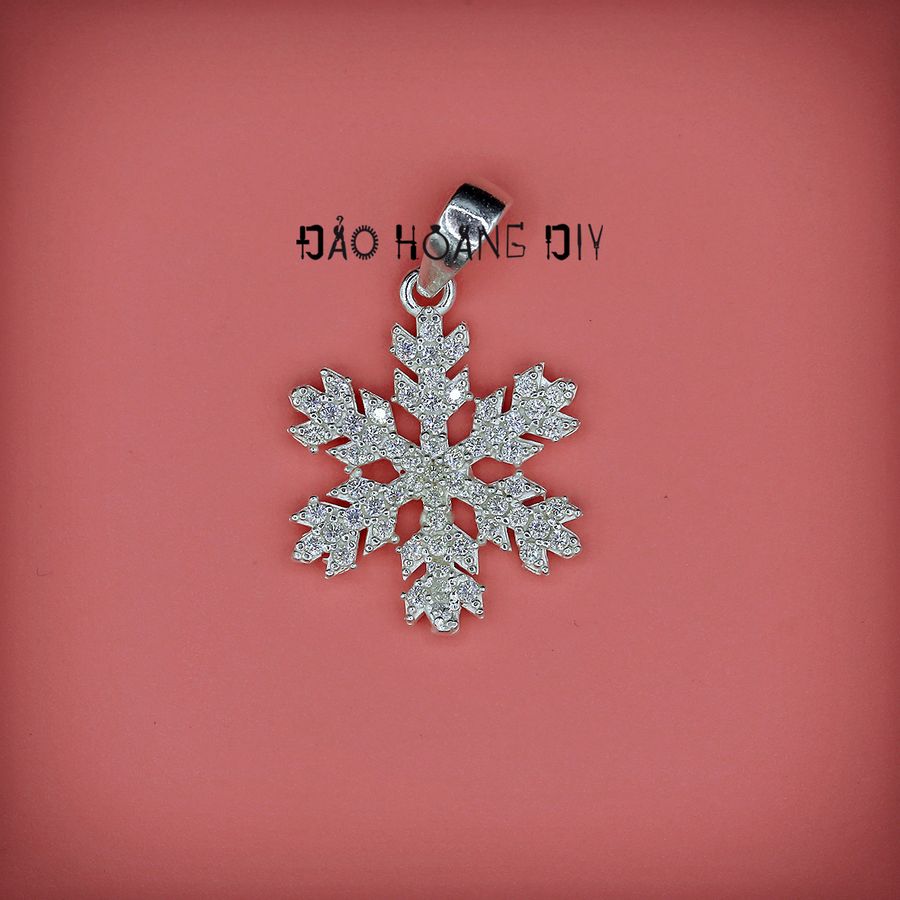 Mặt dây chuyền bạc hình bông tuyết đẹp vi diệu PVN3054 | Đảo Hoang DIY