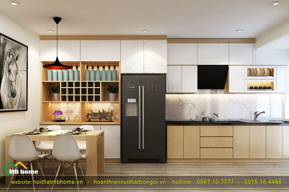 thiết kế phòng bếp chung cư