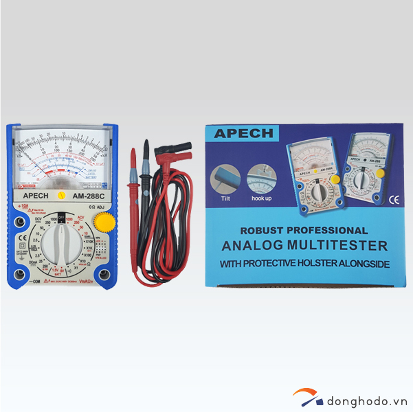 Đồng hồ vạn năng kim APECH AM-288C trọn bộ