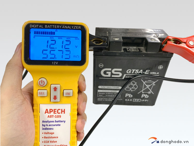 Thiết bị đo kiểm tra bình ắc quy APECH ABT-109 12V chính hãng 