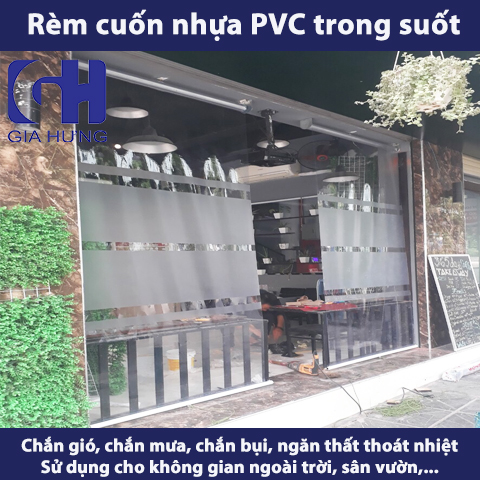 Rèm Cuốn Nhựa PVC Trong Suốt - RCPVC005 | Rèm Cuốn Trong Suốt Chắn ...