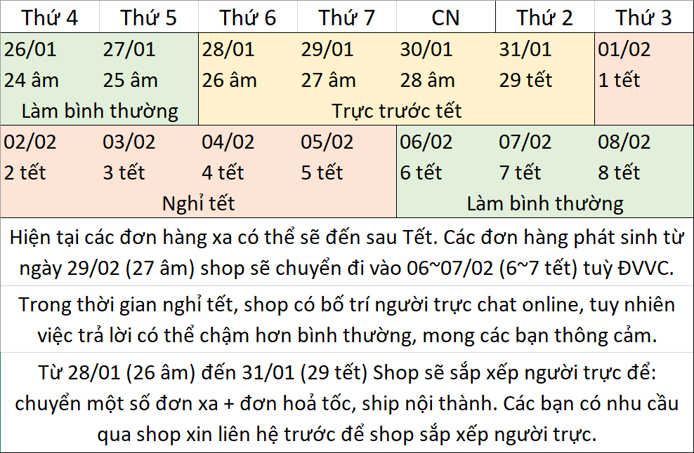 ⚠️ Thông báo ⚠️ Lịch Nghỉ Tết Nhâm Dần 2022. - Box8