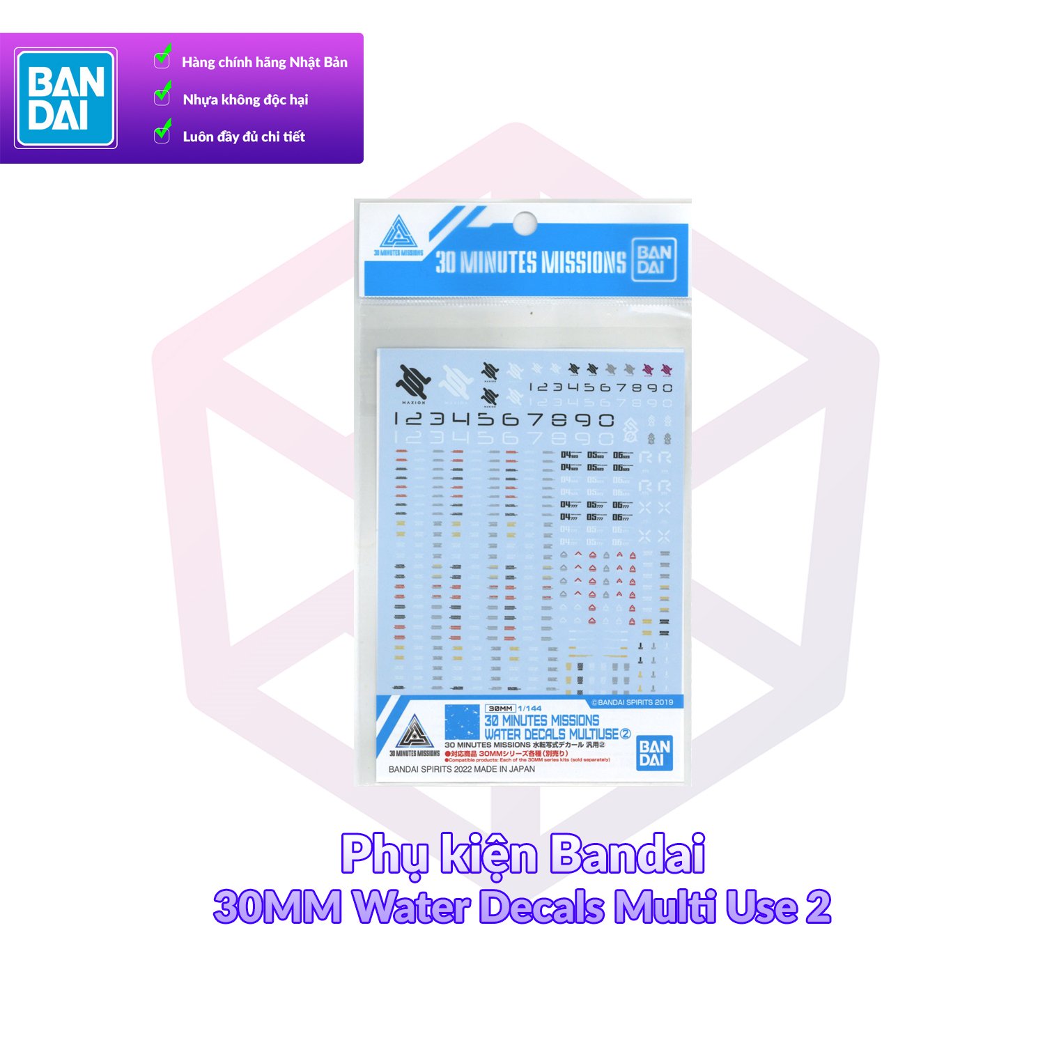 Phụ kiện Bandai 30MM Water Decals Multi Use 2