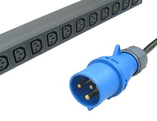 PDU C13 Socket to Commando Socket Plug Input With